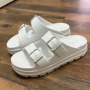 Platform White Sandals